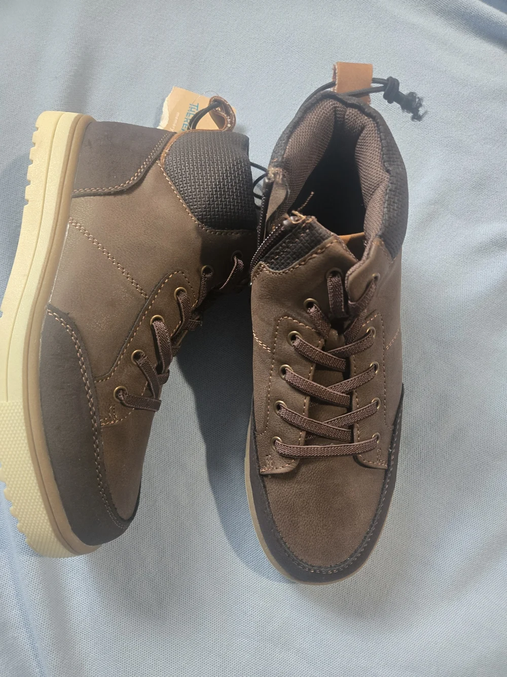 Kids' Brown Lace-Up Outdoor Boots - Comfortable Everyday Wear
